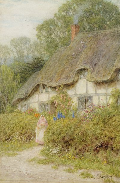 ウィルトシャーコテージ（紙にトイレ） 作： Helen Allingham